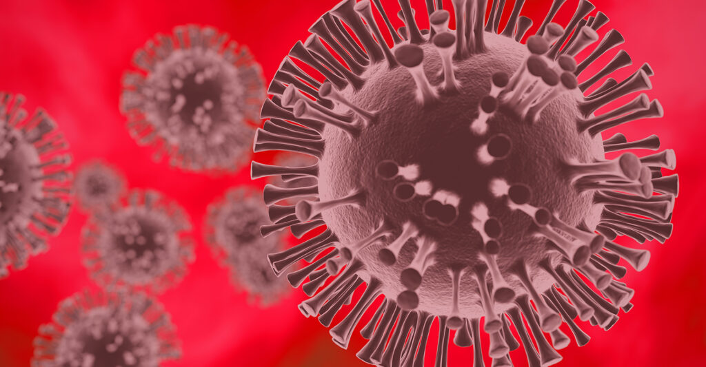 Image of a covid molecule