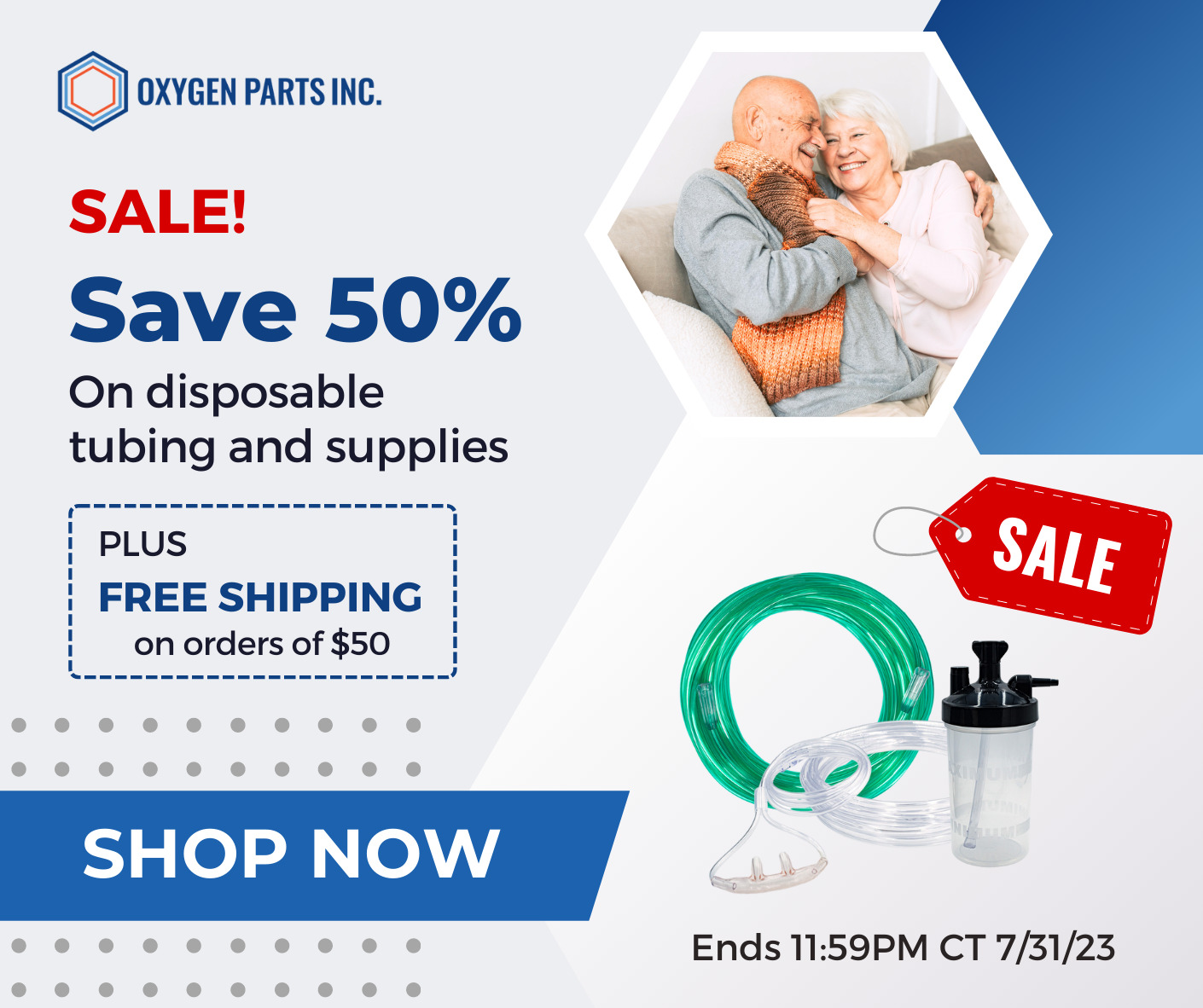 Oxygen Parts 50-50 sale graphic