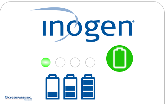 Inogen G3 battery lights - 10% - 25% charge remaining