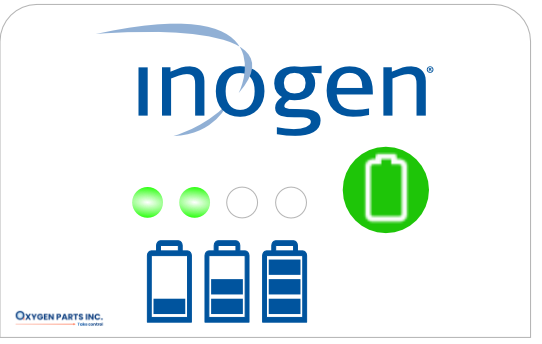 Inogen G3 battery lights - 25% - 50% charge remaining