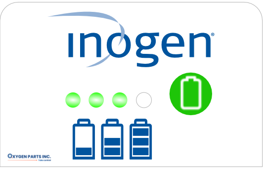 Inogen G3 battery lights - 50% - 75% charge remaining