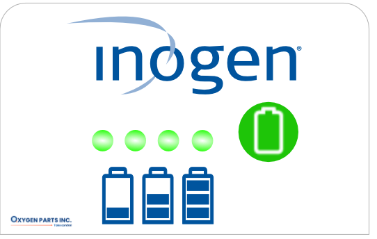 Inogen G3 battery lights - 75% - 100% charge remaining