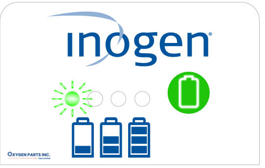 Inogen G3 battery lights - less than 10% charge remaining, charge now